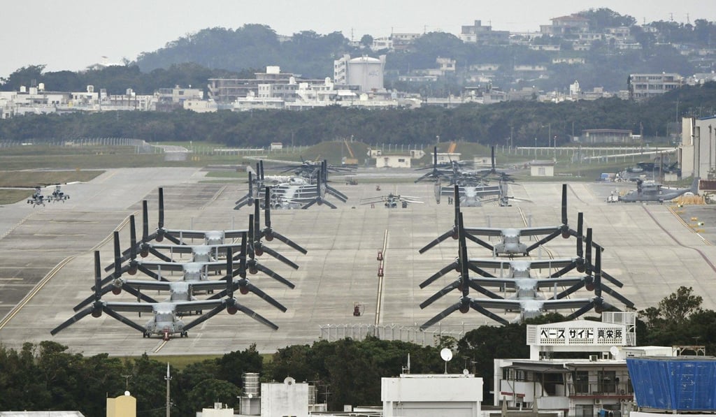 The US Marine Corps Air Station Futenma in Ginowan, Okinawa, Japan. Temporary military bases could “build more resiliency”. Photo: Kyodo
