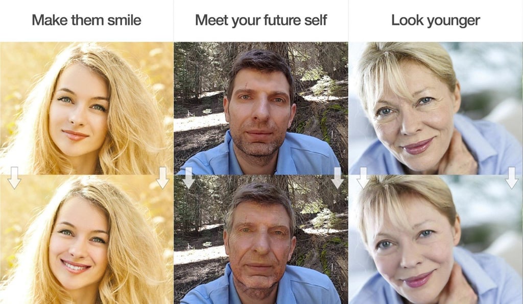 Screenshots from FaceApp. There have been rumours that Russia was collecting people’s selfies through this app. Photo: courtesy of FaceApp