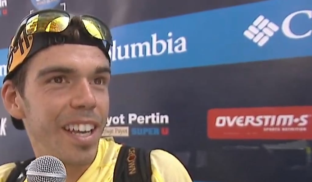 Pau Capell credits his parents as superheroes on the finish line.