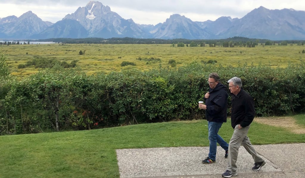 US Federal Reserve chair Jerome Powell (left) and New York Federal Reserve president John Williams walk together ahead of the Federal Reserve Bank of Kansas City’s annual symposium in Jackson Hole on August 22. The US Federal Reserve is likely to cut interest rates further. Photo: Reuters US Federal Reserve chair Jerome Powell (left) and New York Federal Reserve president John Williams walk together ahead of the Federal Reserve Bank of Kansas City’s annual symposium in Jackson Hole on August 22. The US Federal Reserve is likely to cut interest rates further. Photo: Reuters