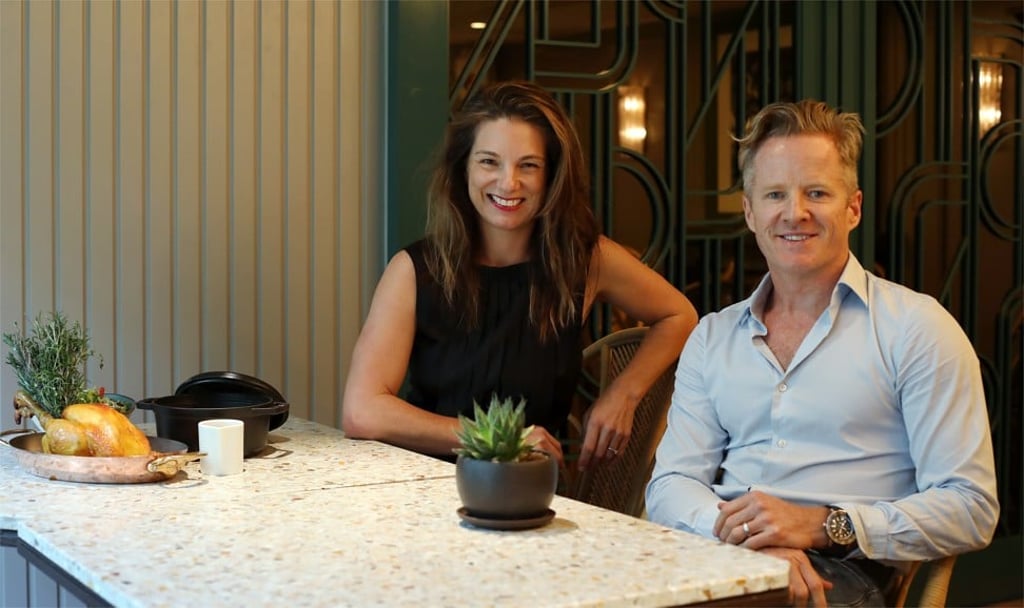 Rory Hunter (right) and Melita Koulmandas Hunter. Photo: Chen Xiaomei