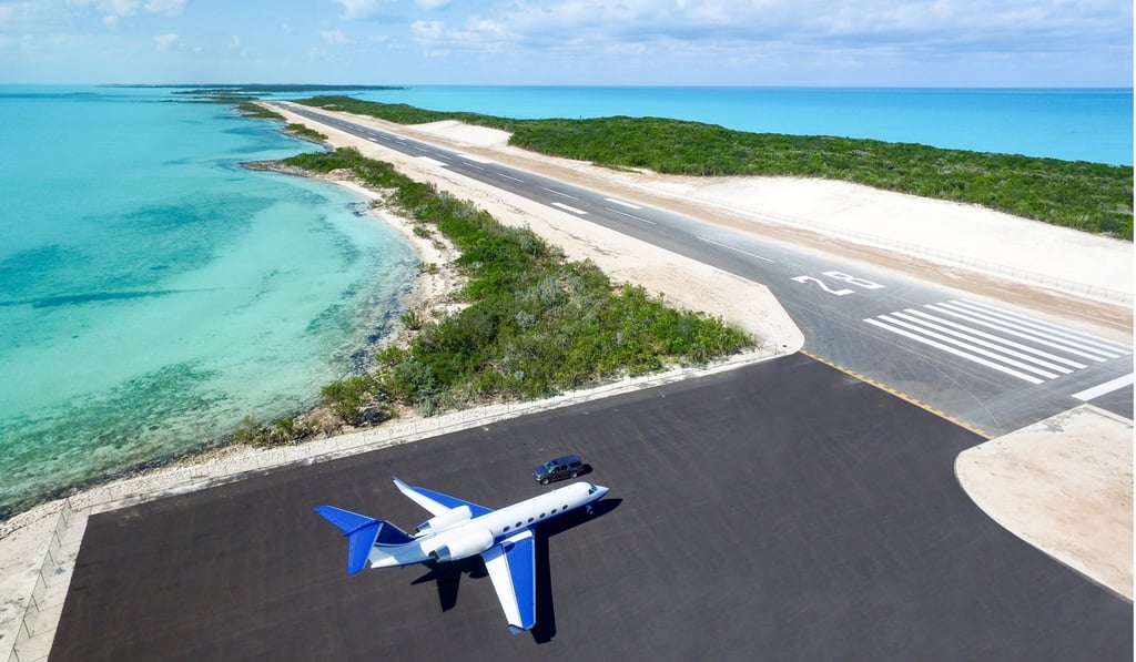 Blue Island in the Exuma Cays in the Bahamas is the only one in the Caribbean that has its own jet landing strip. Photo: Handout
