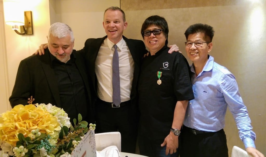 Alvin Leung with chef friends Richard Ekkebus, Umberto Bombana and Cheng Kam Fu of Celebrity Cuisine. Alvin Leung with chef friends Richard Ekkebus, Umberto Bombana and Cheng Kam Fu of Celebrity Cuisine.