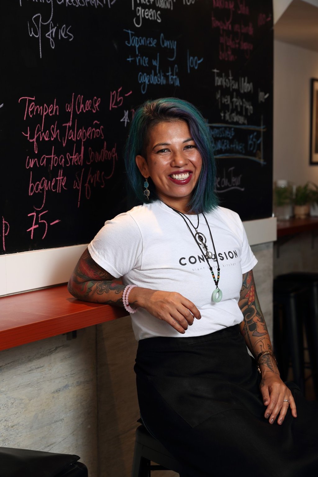 Lisa Terauchi-D’Rozario opened Confusion Plant Based Kitchen in Sheung Wan in 2018. Photo: Alex Chan
