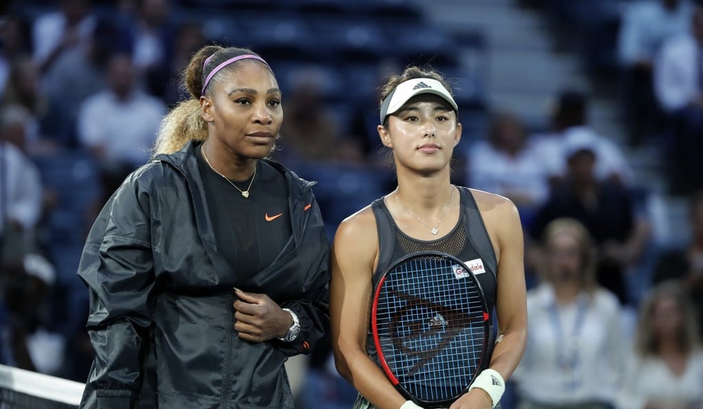 Wang Qiang (R) poses for a photo with Serena Williams before their quarter-final match. Photo: Xinhua Wang Qiang (R) poses for a photo with Serena Williams before their quarter-final match. Photo: Xinhua