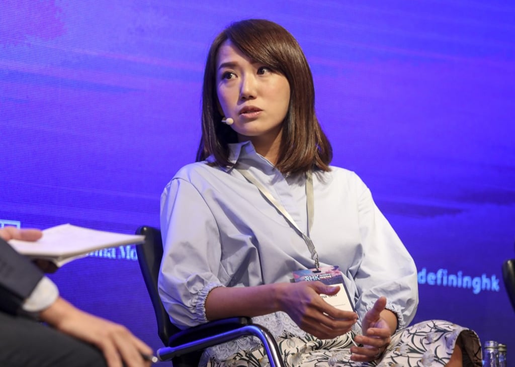 Norma Chu, co-founder and chief executive of DayDayCook, speaks at the latest edition of the “Redefining Hong Kong” series, organised by the South China Morning Post, held on Thursday at the JW Marriott Hotel in Admiralty. Photo: K Y Cheng