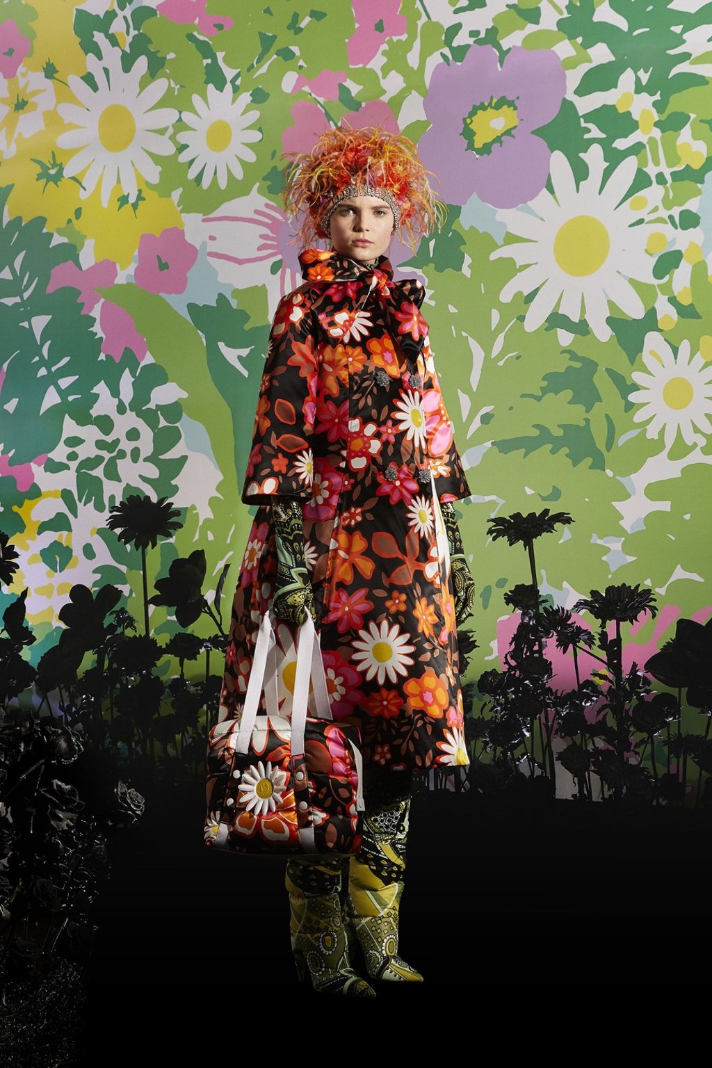 A design by British designer Richard Quinn for Moncler Genius