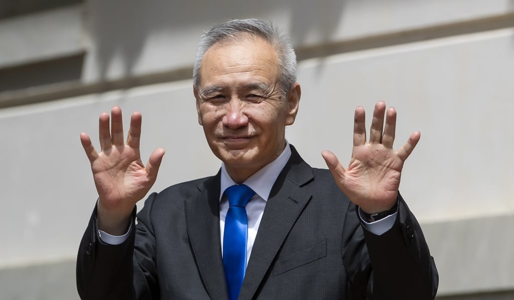 China’s Vice-Premier Liu He spoke to his US counterparts over the telephone on Thursday. Photo: EPA China’s Vice-Premier Liu He spoke to his US counterparts over the telephone on Thursday. Photo: EPA