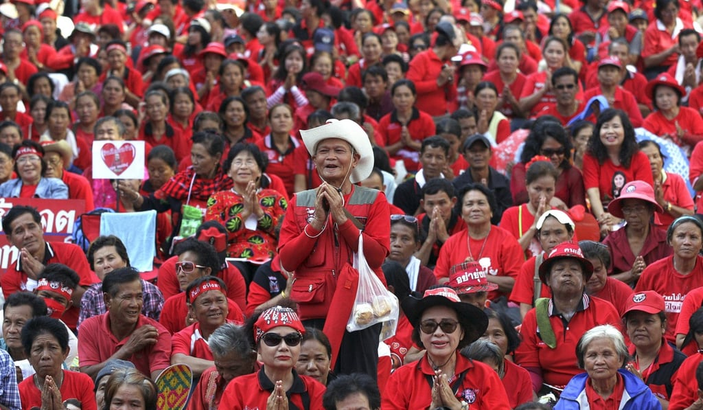 ‘Red Shirt’ supporters of former PM Thaksin Shinawatra at a 2012 rally in Bangkok. File photo: AP