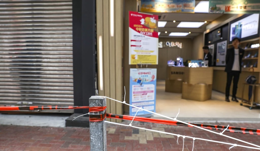 A number of shops in Causeway Bay are closed or have reported poor business, as protests in Hong Kong near the three-month mark. Photo: Nora Tam