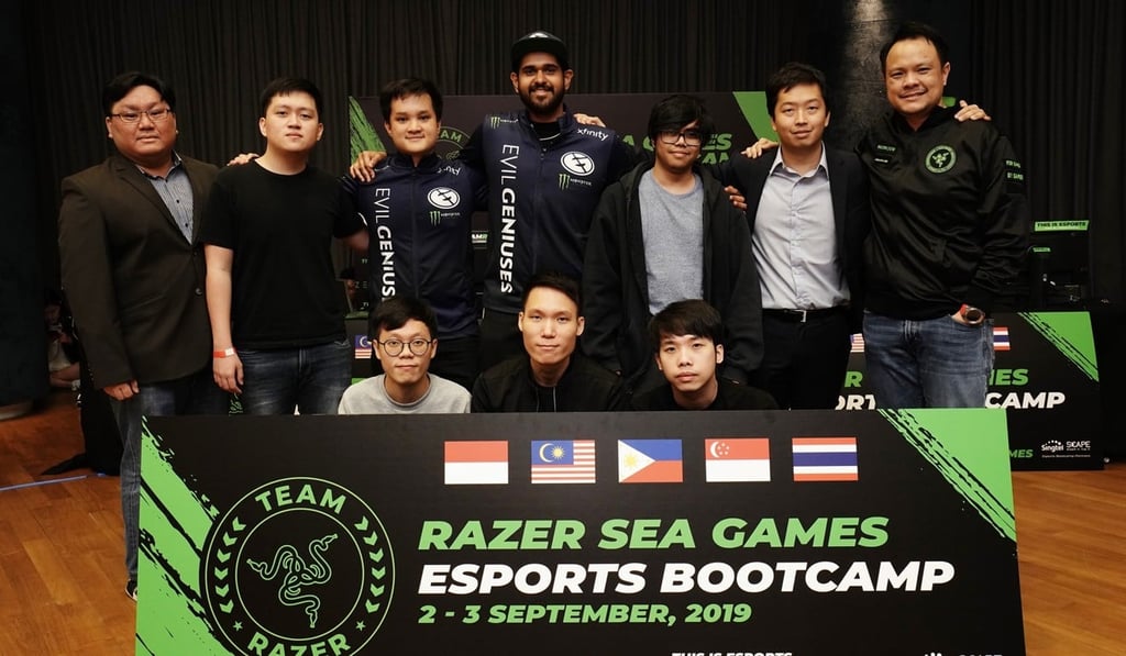 The Singapore SEA Games e-sports team at a Razer bootcamp. Photo: Facebook The Singapore SEA Games e-sports team at a Razer bootcamp. Photo: Facebook