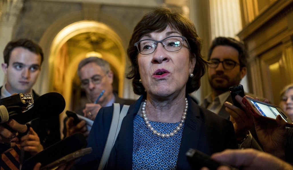 Susan Collins, a Republican representing Maine, and Kristen Gillibrand, a New York state Democrat, were among the four senators who co-sponsored the Hong Kong Human Rights and Democracy Act of 2019 on Monday. Photo: Washington Post