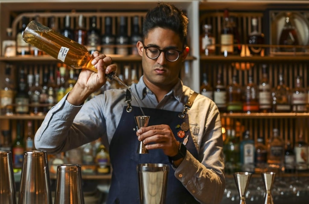 Bartender Amir Javaid at John Anthony in Causeway Bay. Photo: Xiaomei Chen