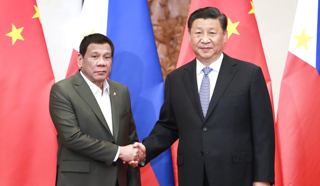 Philippine President Rodrigo Duterte meets Chinese President Xi Jinping in Beijing on August 29, 2019. Photo: Xinhua
