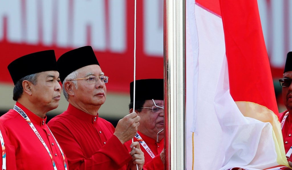 Current Umno president Zahid Hamidi with then Malaysian prime minister Najib Razak in 2017. Photo: Reuters