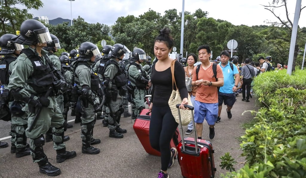 Protests designed to cause gridlock in and around the airport have caused disruption for travellers, affecting customer demand. Photo: K.Y. Cheng