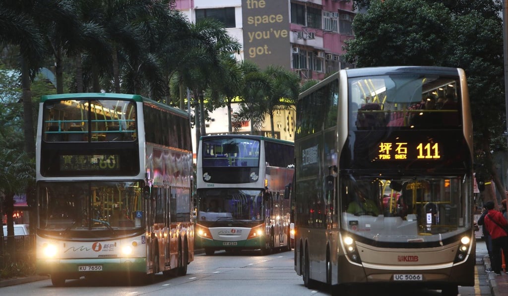 Bus operator KMB is laying on extra buses to cope with the evening rush. Photo: Winson Wong