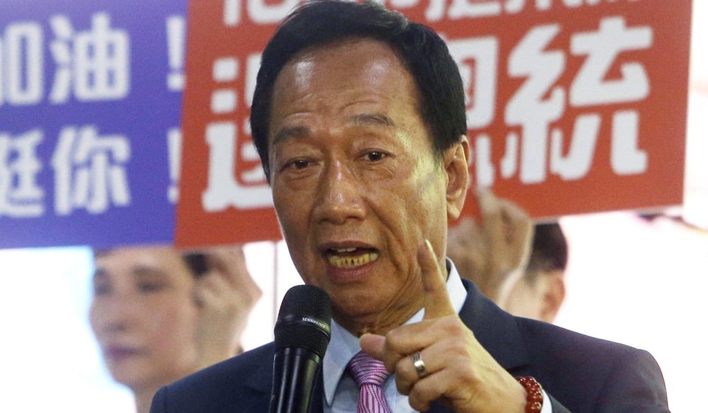 Foxconn founder Terry Gou is not standing for the presidency in 2020, citing the self-interest of politicians. Photo: AP Foxconn founder Terry Gou is not standing for the presidency in 2020, citing the self-interest of politicians. Photo: AP