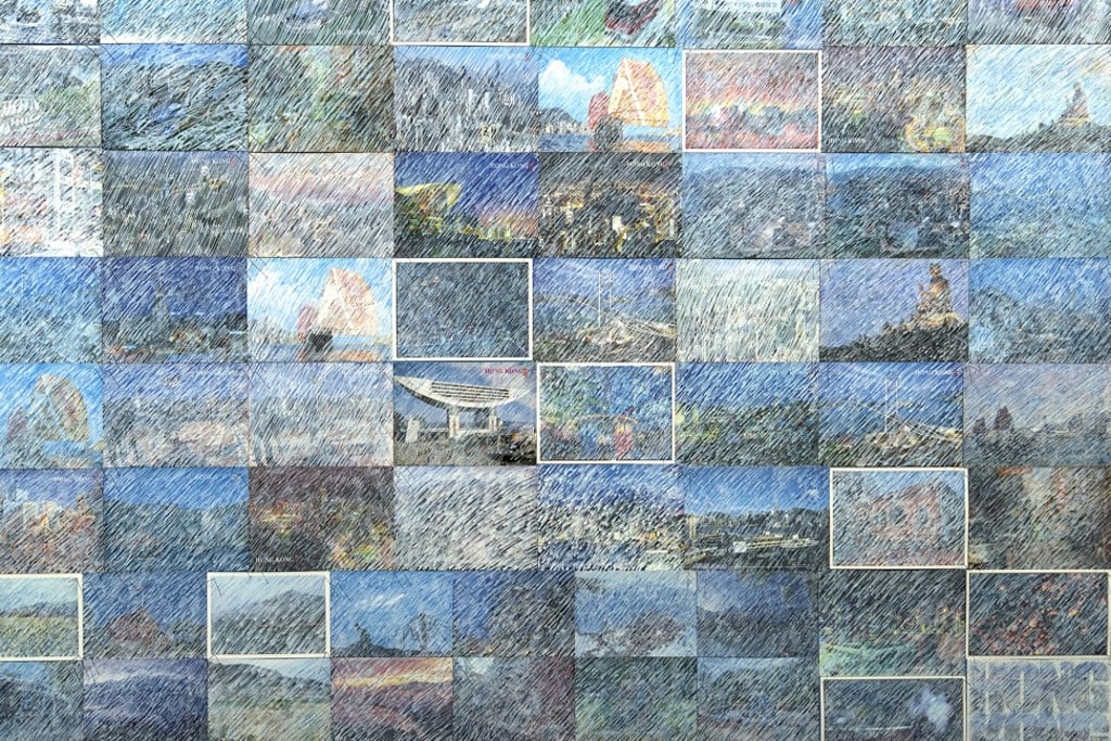 Detail from Luke Ching’s work “Liquefied Sunshine”.