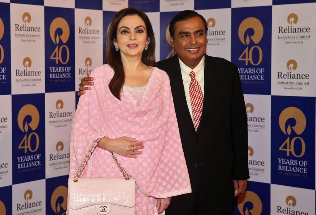 Nita Ambani and her husband Mukesh Ambani, chairman and managing director of Reliance Industries. Photo: Reuters