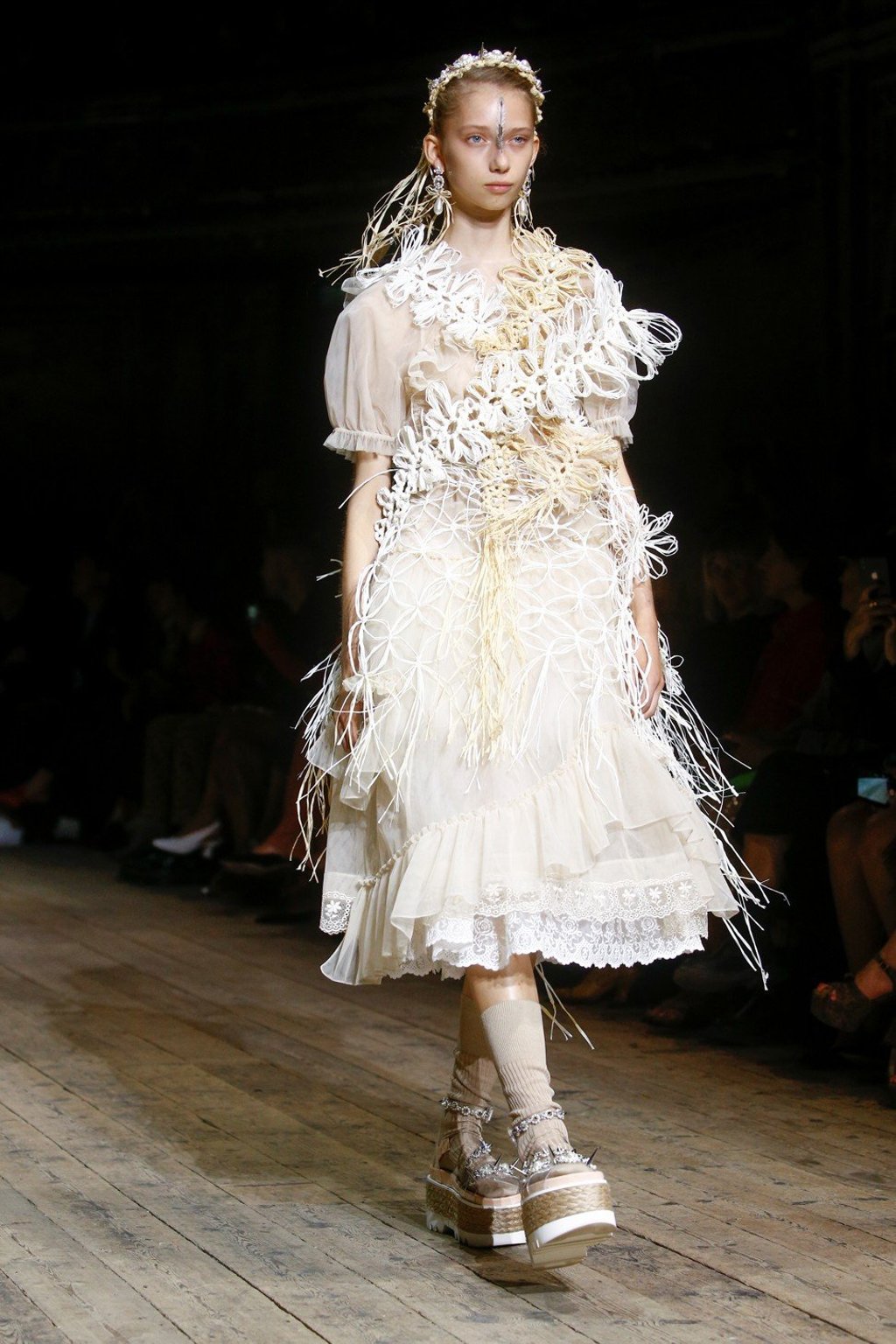 A model presents a Simone Rocha creation at London Fashion Week. Photo: Reuters