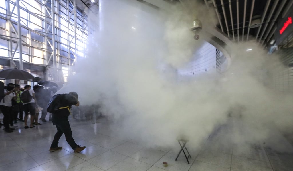 There was mayhem at Tsing Yi MTR station as demonstrators targeted the rail network during the 16th consecutive weekend of anti-government protests. Photo: Dickson Lee