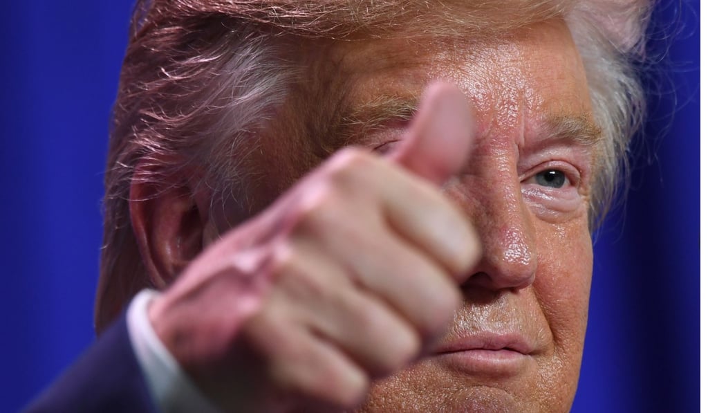 US President Donald Trump: ‘I have conversations with many leaders. It’s always appropriate’. Photo: AFP