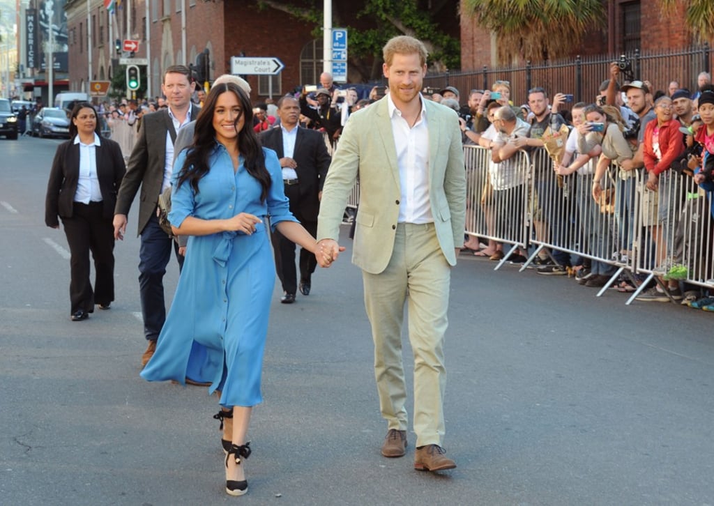 Prince Harry, Duke of Sussex and Meghan, Duchess of Sussex arrive to visit Cape Town’s District Six museum on the first afternoon of their tour of the region. Photo: AFP