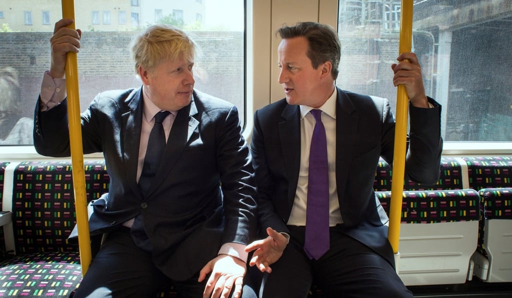 Boris Johnson, left, is Britain's third prime minister in as many years. David Cameron, right, quit as leader in 2016 after losing the Brexit vote. Photo: Reuters