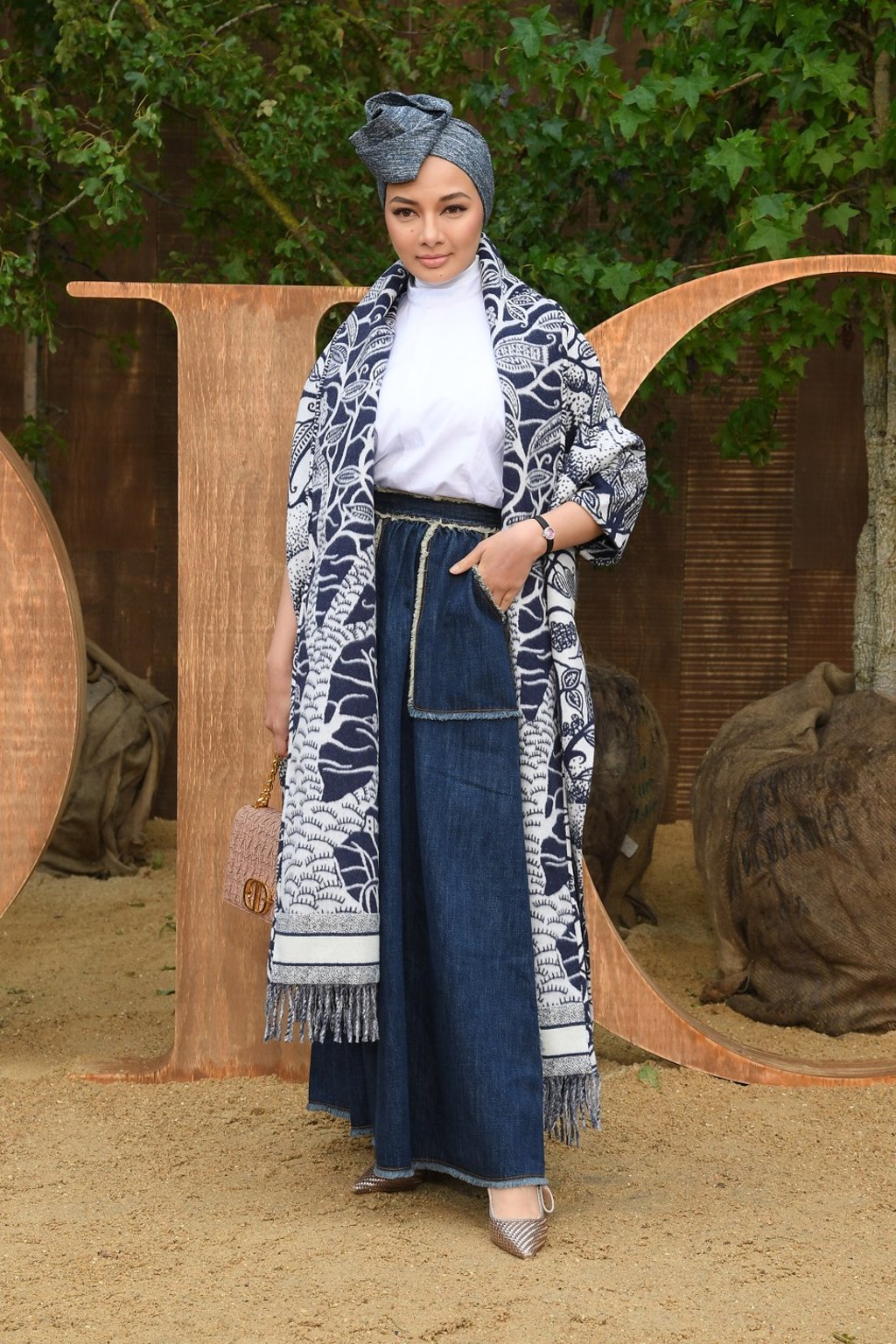 Malaysian actress Neelofa the Christian Dior Spring 2020 Ready-to-Wear Collection launch, at Paris Fashion Week. Photo: Getty