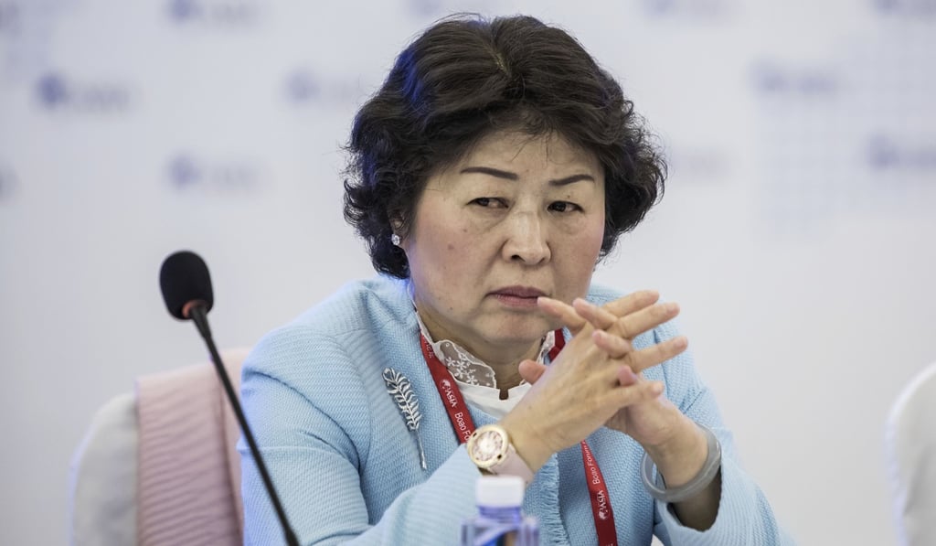 Yan Cheung, chairwoman of Nine Dragons Paper (Holdings), said the company will focus on the domestic market to make up for the loss of exports. Photo: Bloomberg Yan Cheung, chairwoman of Nine Dragons Paper (Holdings), said the company will focus on the domestic market to make up for the loss of exports. Photo: Bloomberg