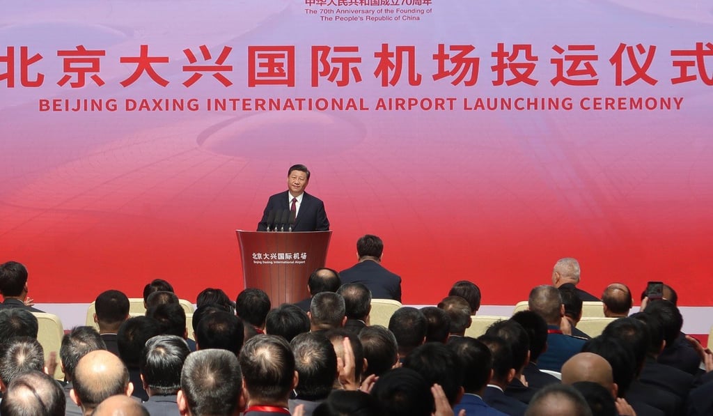 Chinese President Xi Jinping at the official opening of the new airport. Photo: EPA-EFE Chinese President Xi Jinping at the official opening of the new airport. Photo: EPA-EFE