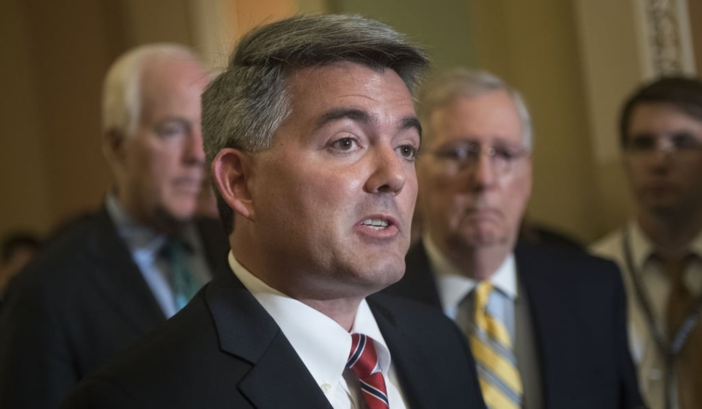 Senator Cory Gardner said the US “should use every tool to support Taiwan’s standing on the international stage”. Photo: Bloomberg