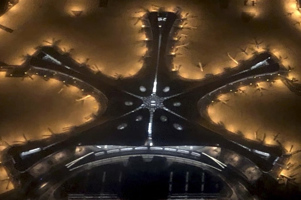 The new Beijing Daxing International Airport terminal building. Chinese President Xi Jinping presided over the inauguration. Photo: Mark Schiefelbein/AP Photo