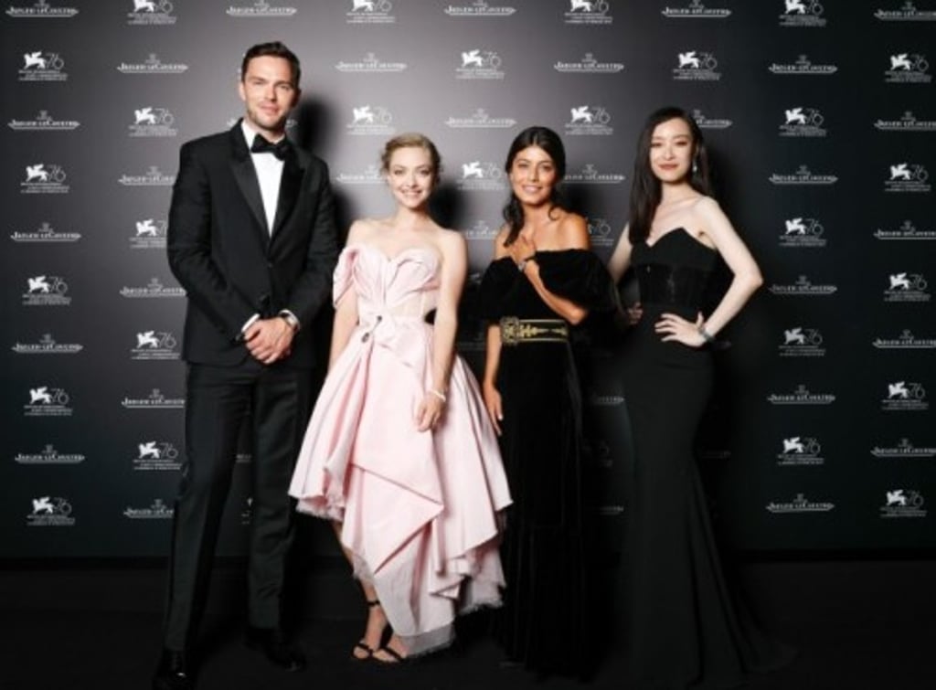 Nicholas Hoult, Amanda Seyfried, Alessandra Mastronardi and Ni Ni at the Venice Film Festival. Photo: Sebastiano Pessina