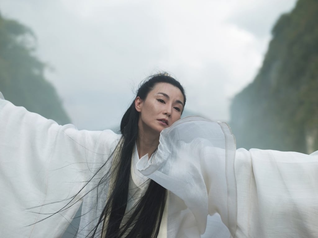 Maggie Cheung in Isaac Julien’s art installation Ten Thousand Waves. Photo: Courtesy of MoMA