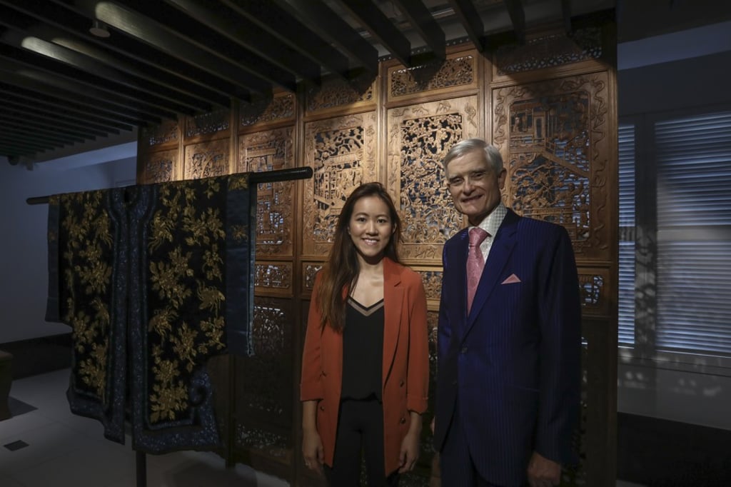 Curator Stephanie Fong Ho-yin at Liang Yi Museum with collector Chris Hall. Photo: Jonathan Wong