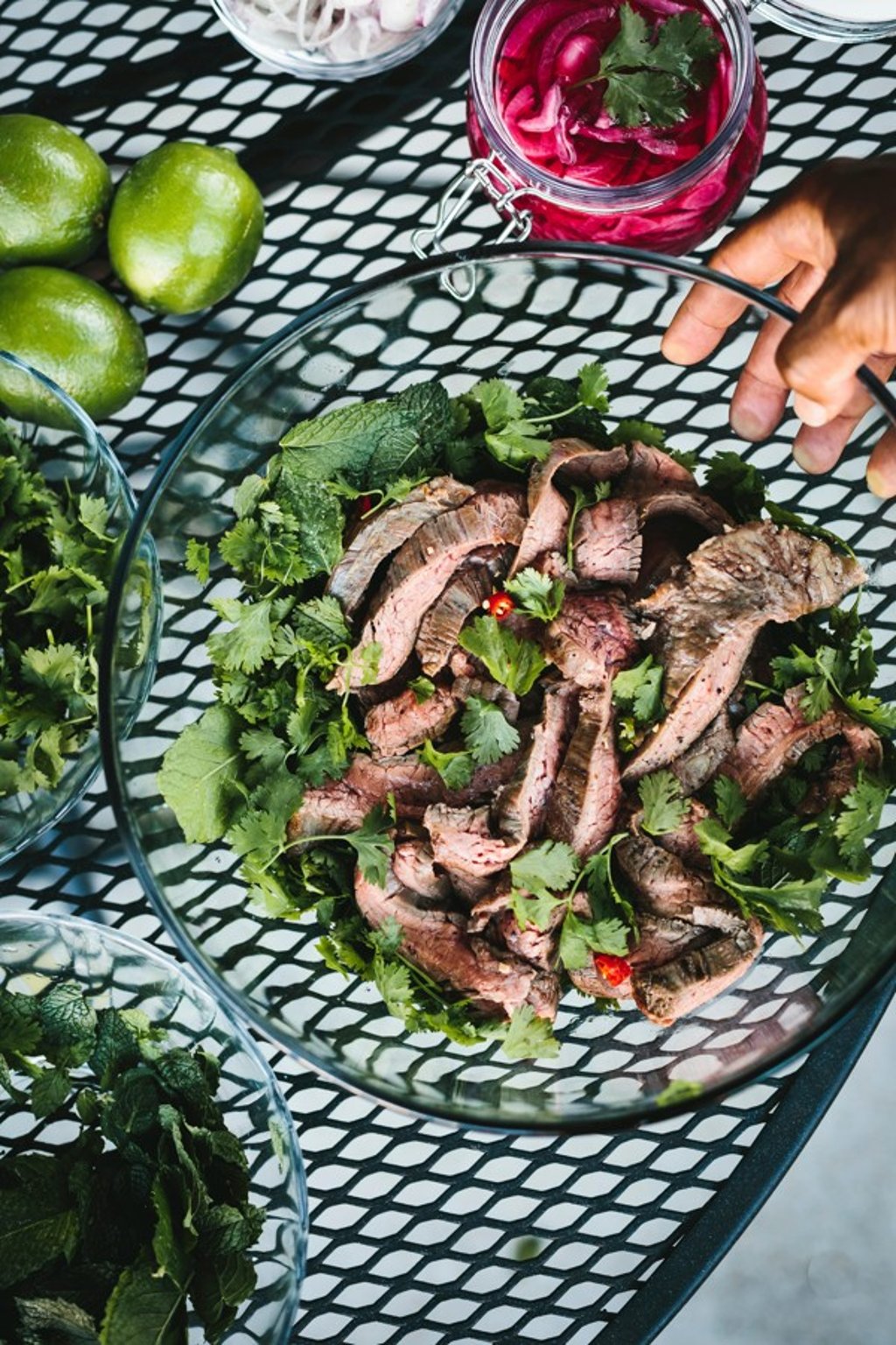 A healthy salad can be spiced up but don’t let the tasty Thai grilled beef dominate. Photo: Alamy