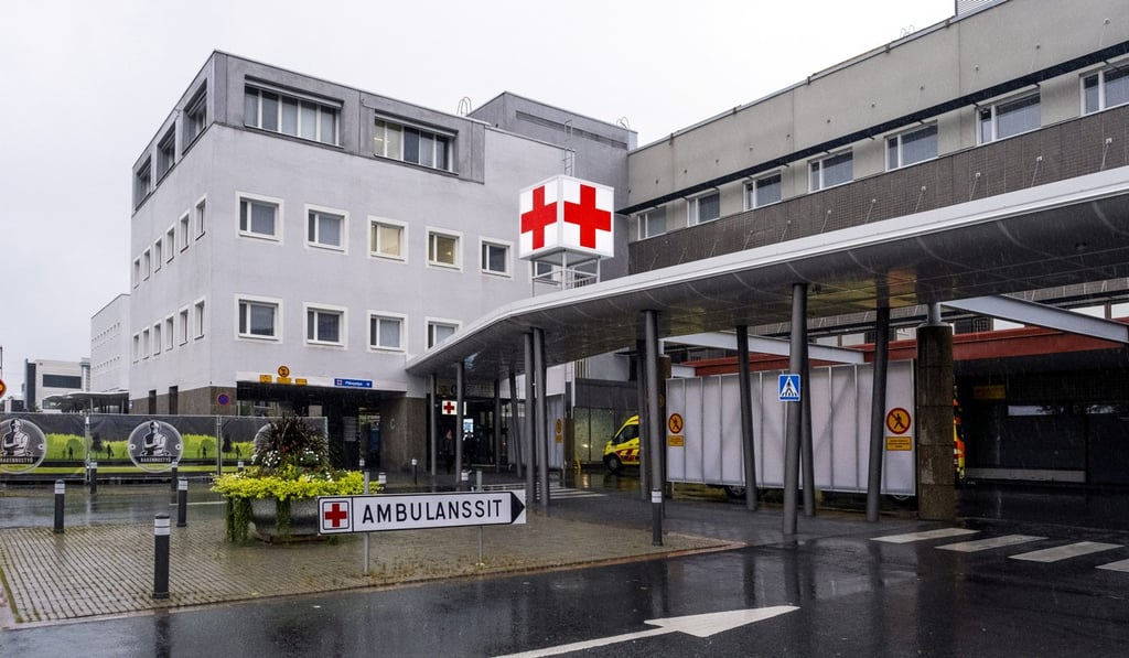 A general view of the Kuopio University Hospital in Finland on Tuesday, where the suspect is being treated. Photo: Hannu Rainamo/Lehtikuva via Reuters