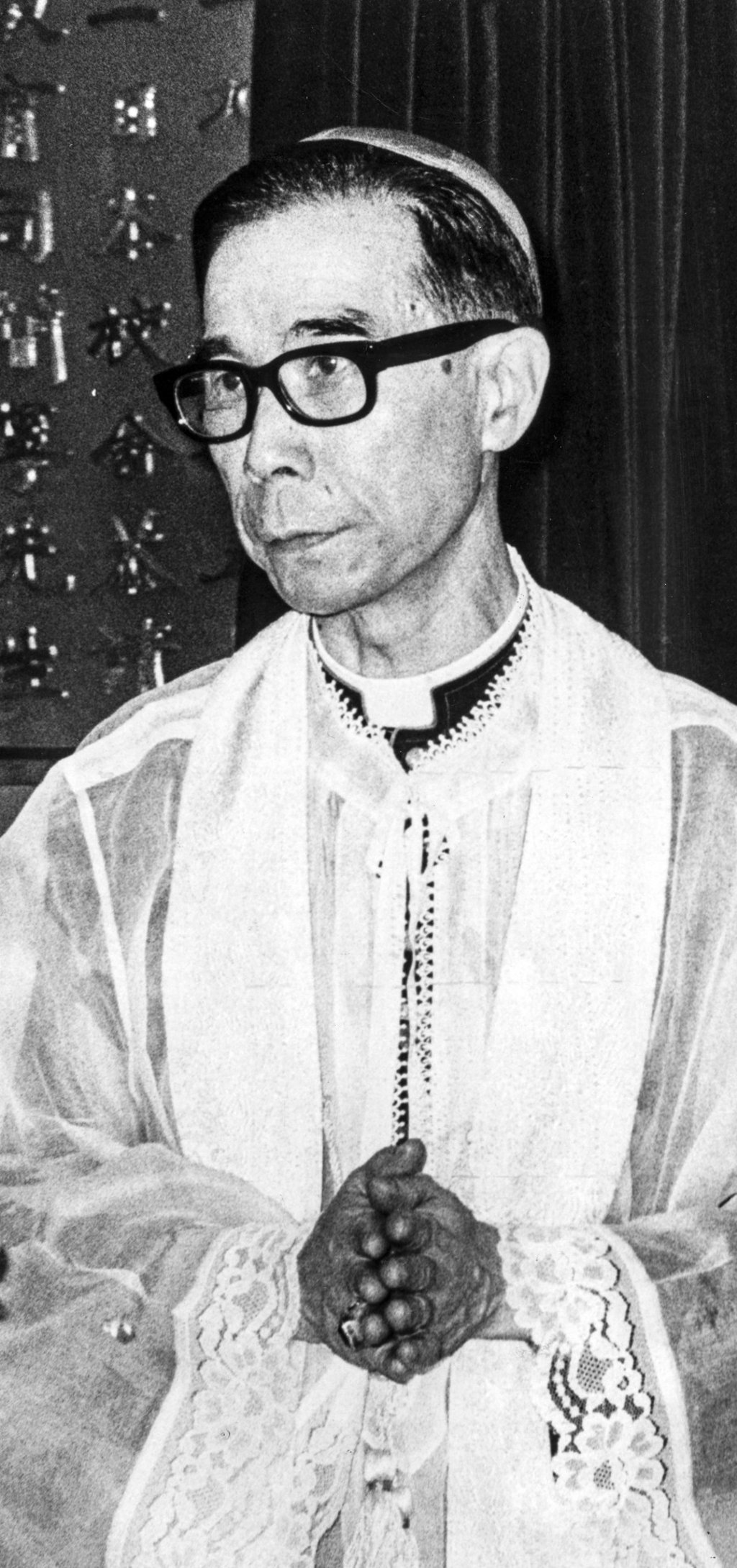 Hsu attending the opening of St Bonaventure College, in 1974. Photo: SCMP