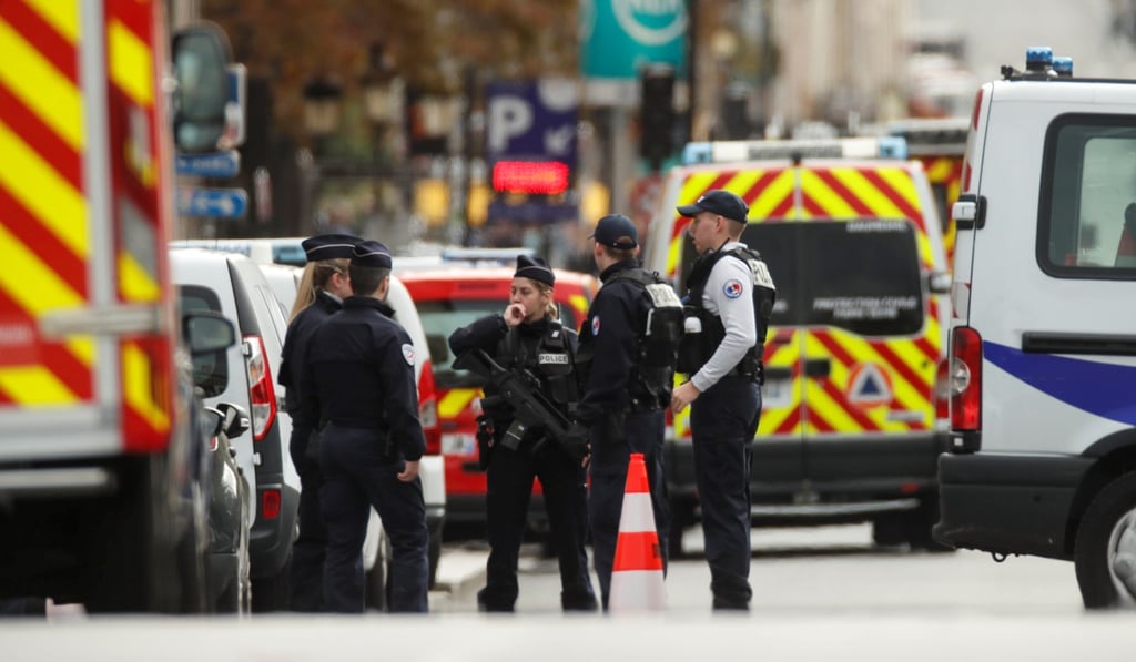 The area outside the Paris police headquarters was cordoned after the attack. Photo: Reuters