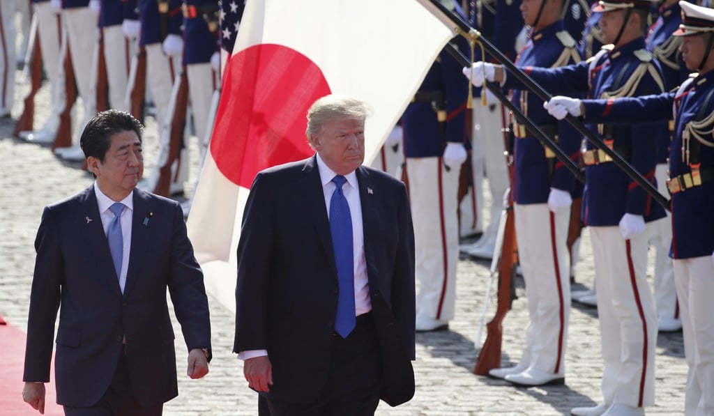Japanese Prime Minister Shinzo Abe and US President Donald Trump in 2017. Photo: AP