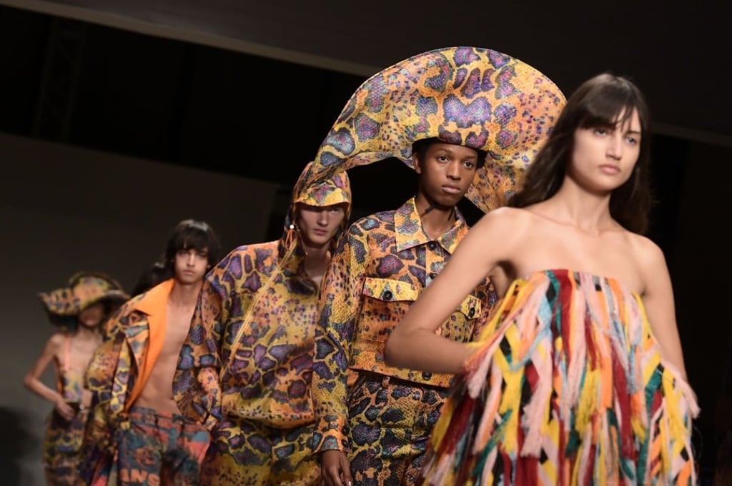 Chinese designer Angel Chen delivers audacious creations at Milan Fashion Week. Photo: AFP
