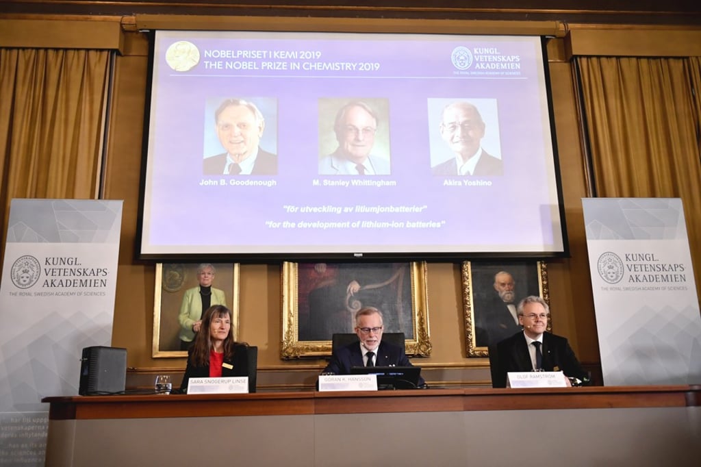 The winners of the 2019 Nobel Prize in Chemistry were announced on Wednesday in Sweden. Photo: TT via AP