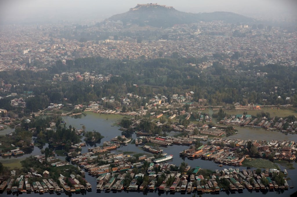 An aerial view of Dal Lake, one of Kashmir's main tourist attractions. Photo: Reuters