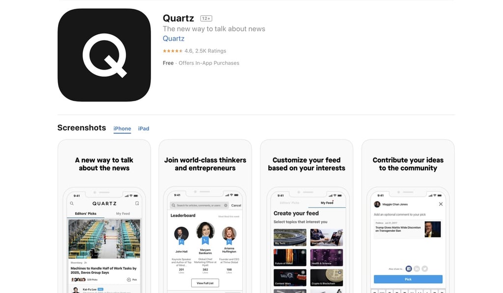 The CEO of Quartz says he “abhors government censorship”. Photo: Handout