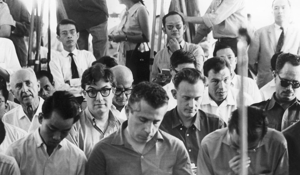 Journalists attend a briefing by military officers in Saigon, Vietnam, in 1963. Photo: AP Journalists attend a briefing by military officers in Saigon, Vietnam, in 1963. Photo: AP