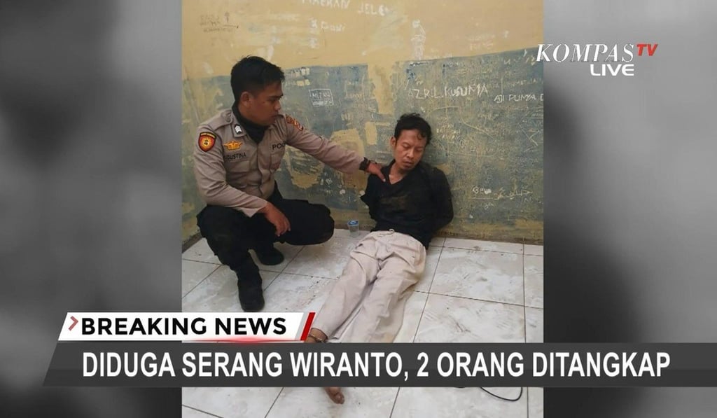 A screengrab of the suspect detained. Photo: Kompas TV