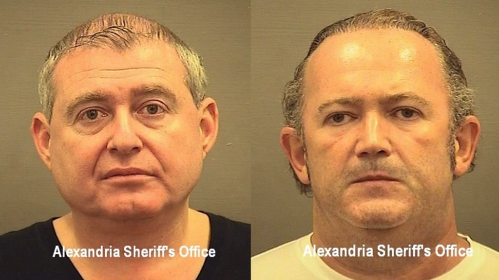 Booking photos of Lev Parnas (left) and Igor Fruman, released on Thursday. Photo: Alexandria, Virginia, Sheriff's Office via AFP