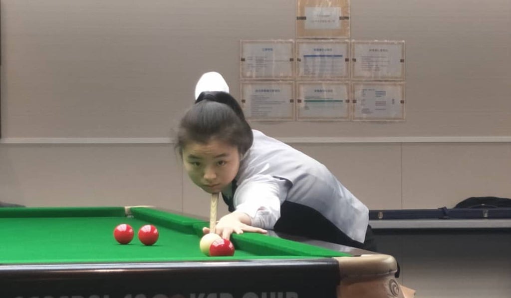Chinese teen Bai Yulu in action at the General Snooker Club. Photo: General Snooker Club